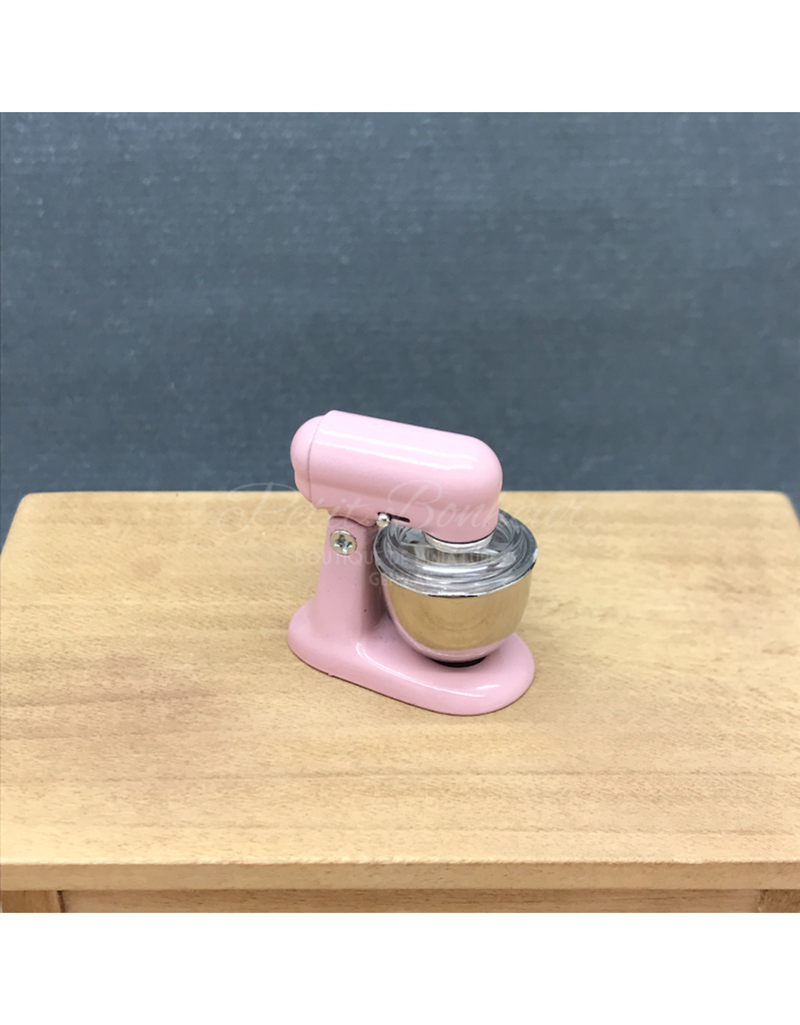 Robot mixer en métal, rose, articulé miniature 1:12
