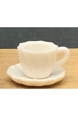 Tasse & sous-tasse (plastique) miniatures 1:12