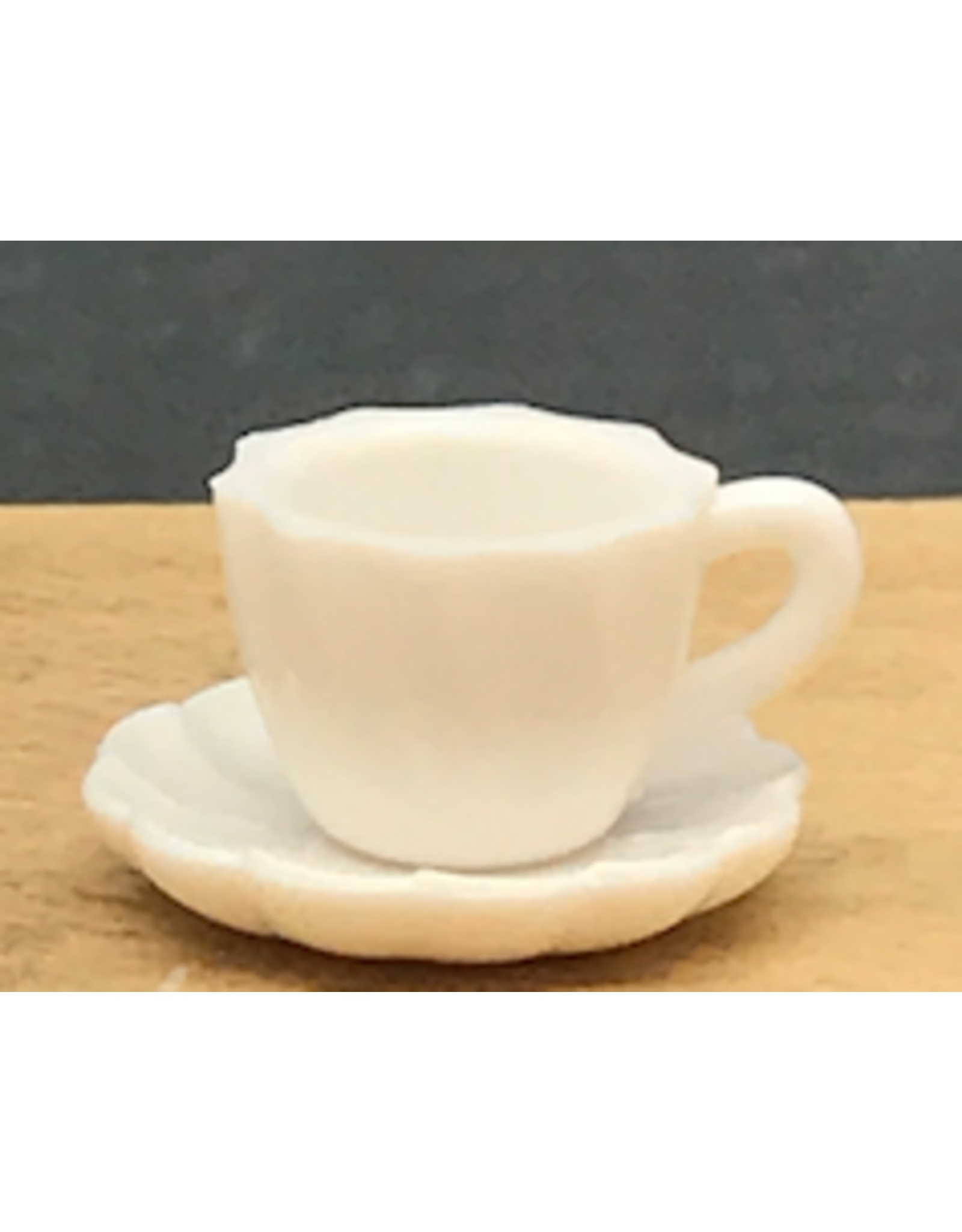 Tasse & sous-tasse (plastique) miniatures 1:12
