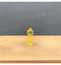 Flacon produit vaisselle jaune transparent miniature 1:12