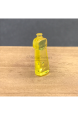 Flacon produit vaisselle jaune transparent miniature 1:12