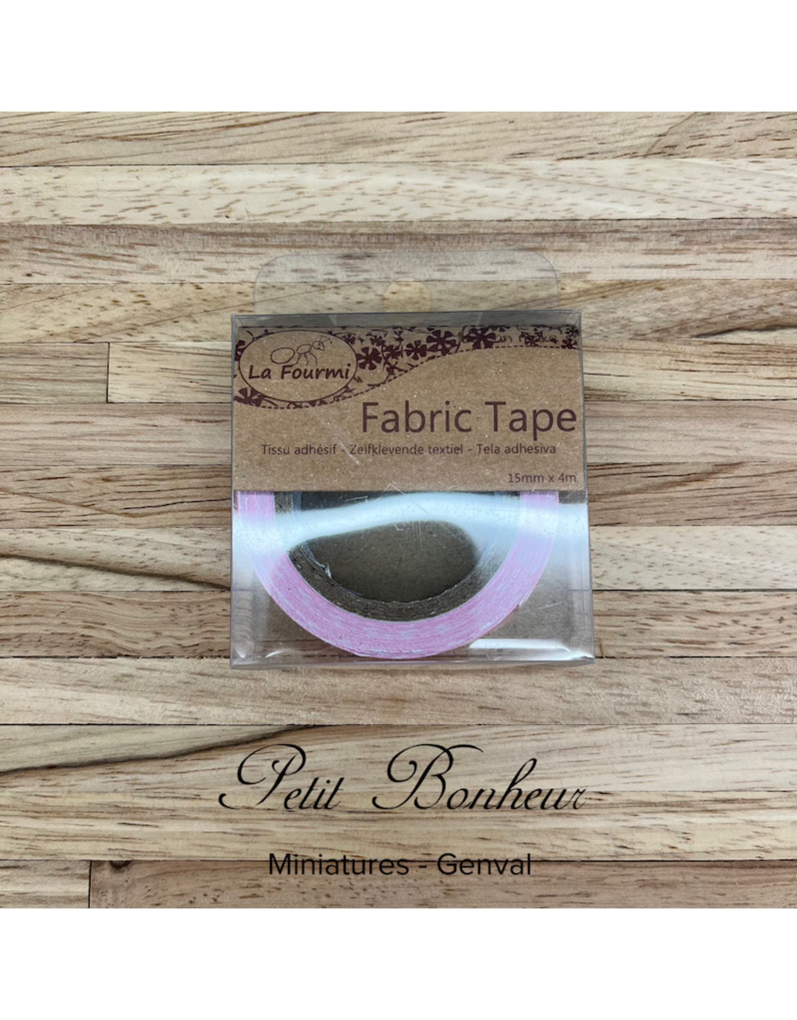 Ruban adhésif rose pois blancs