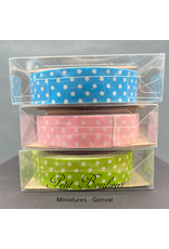 Ruban adhésif rose pois blancs