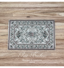 Tapis d'Orient crème (11x17cm) miniature 1:12
