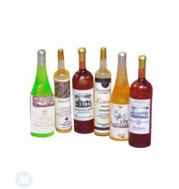 Bouteilles de vin (assort. 6) miniatures