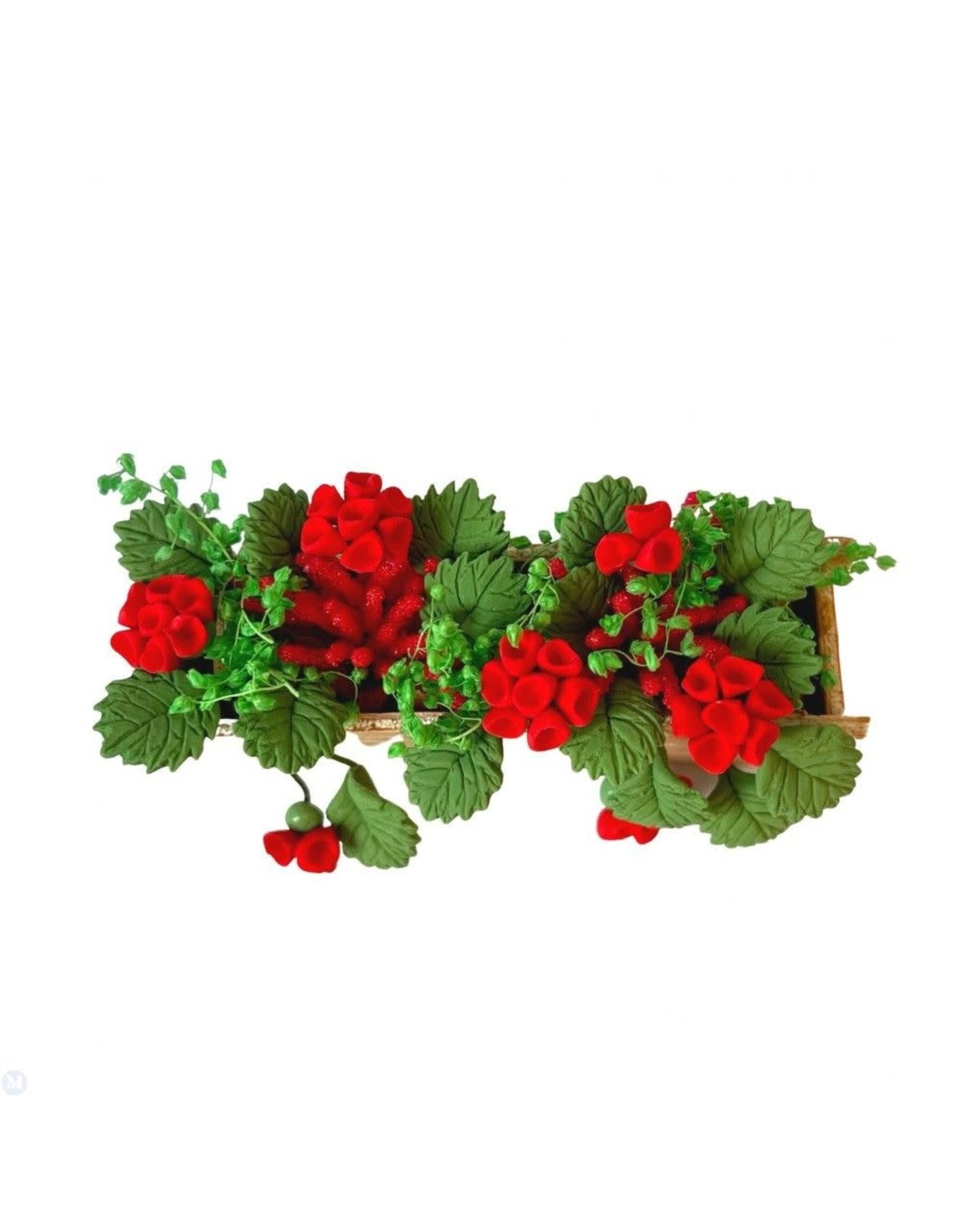 Jardinière avec géraniums, miniature 1:12