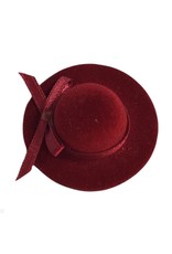 Chapeau femme rouge foncé miniature 1:12