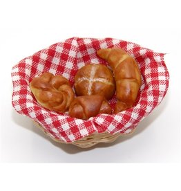 Panier de viennoiseries miniature 1:12