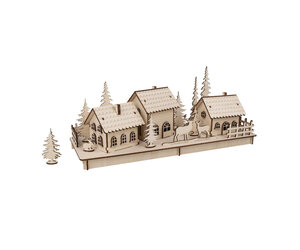 Kit bois 3D, "Village alpin"