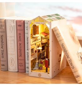 DIY Book Nook Kit,3D Kit de Maison de Poupées Miniatures Meublé ave