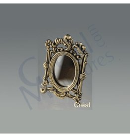 Miroir ovale laiton miniature 1:12