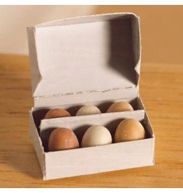 Boîte de 6 œufs miniature 1:12