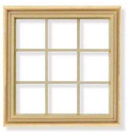 Grande fenêtre carrée miniature 1:12