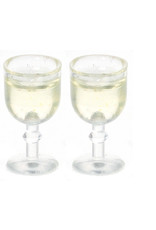 Verres de vin blanc (2) miniatures 1:12