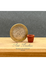 Petit pot de fleur en terre cuite  (1,4x1,4cm) miniature 1:12
