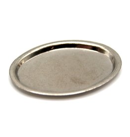 Plateau en métal oval miniature 1:12
