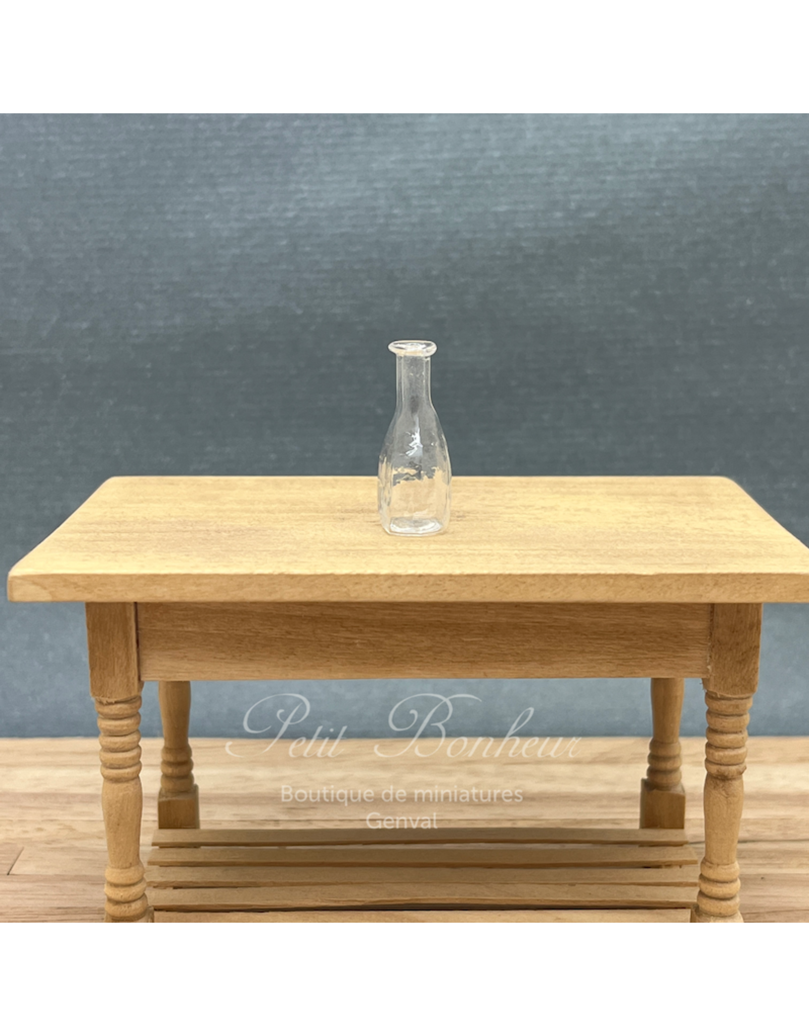 Bouteille vide en verre miniature 1:12