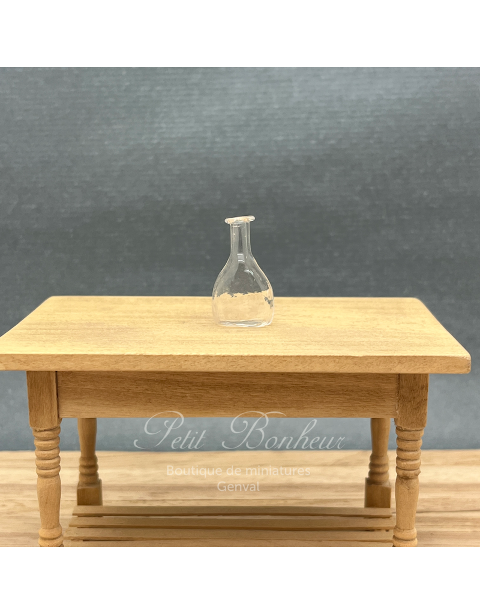 Bouteille vide en verre miniature 1:12