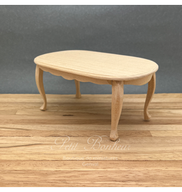 Table ovale non vernie miniature 1:12