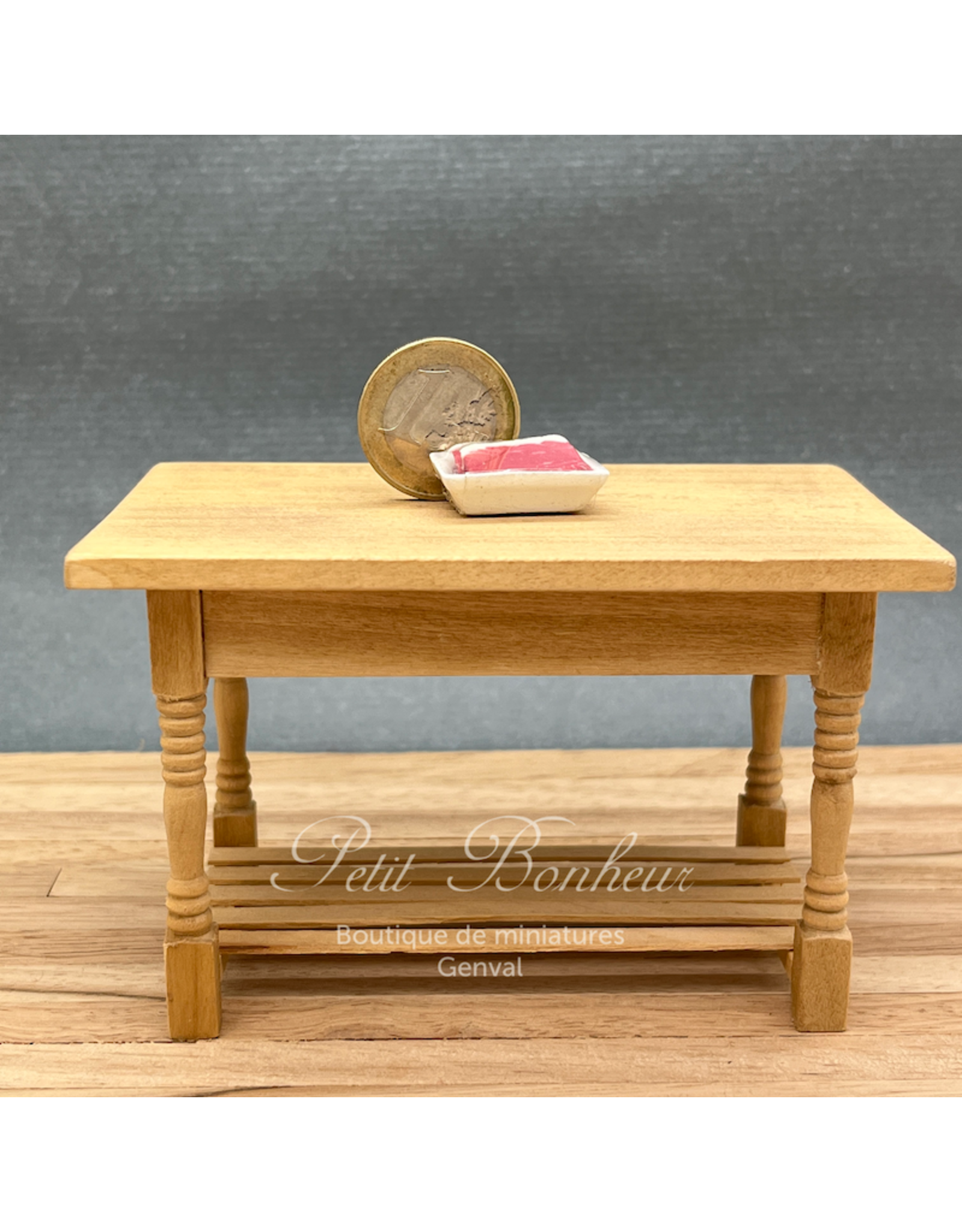 Tranches de boeuf (2) dans barquette avec célophane miniatures 1:12
