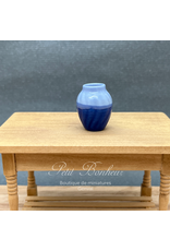 Vase bleu 2 tons miniature 1:12