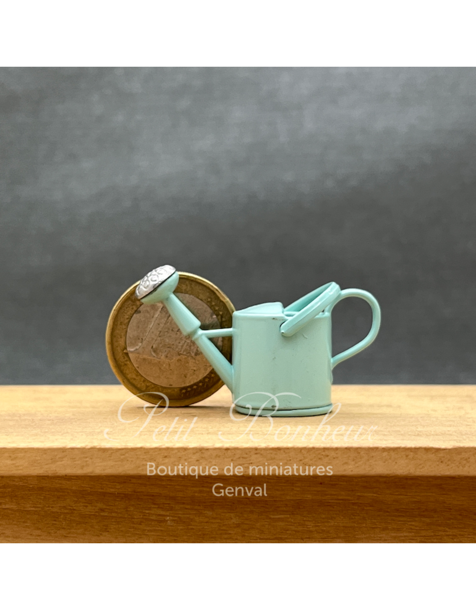 Arrosoir turquoise miniature 1:12