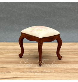 Tabouret merisier miniature 1:12