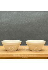 Bols blancs (2) miniatures 1:12