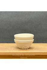 Bols blancs (2) miniatures 1:12