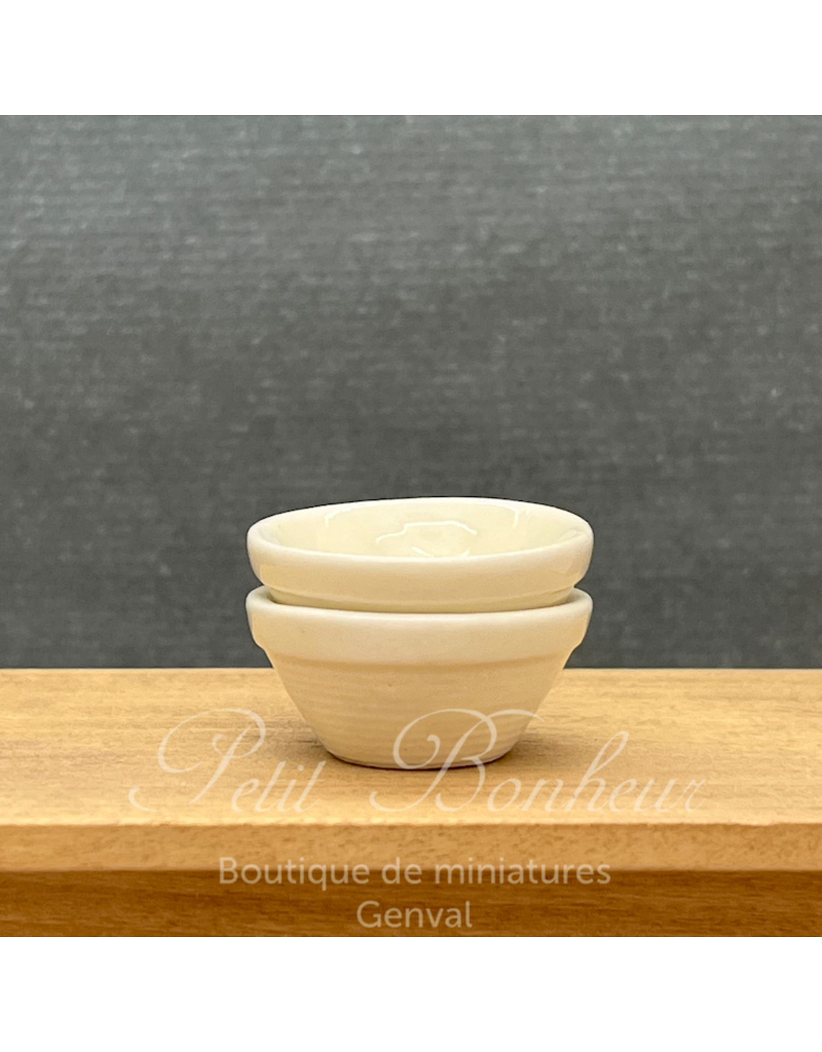 Bols blancs (2) miniatures 1:12