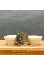 Bols blancs (2) miniatures 1:12