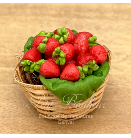 Panier de Fraises miniature 1:12