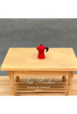 Cafetière italienne rouge, miniature 1:12