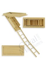 Escalier escamotable (H 21,6cm) miniature 1:12