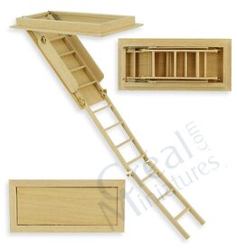 Escalier escamotable (H 21,6cm) miniature 1:12