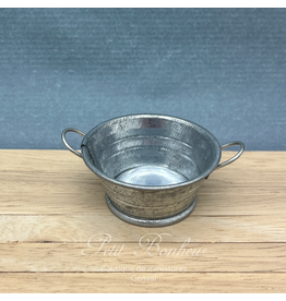 Bassine ronde en zinc miniature 1:12