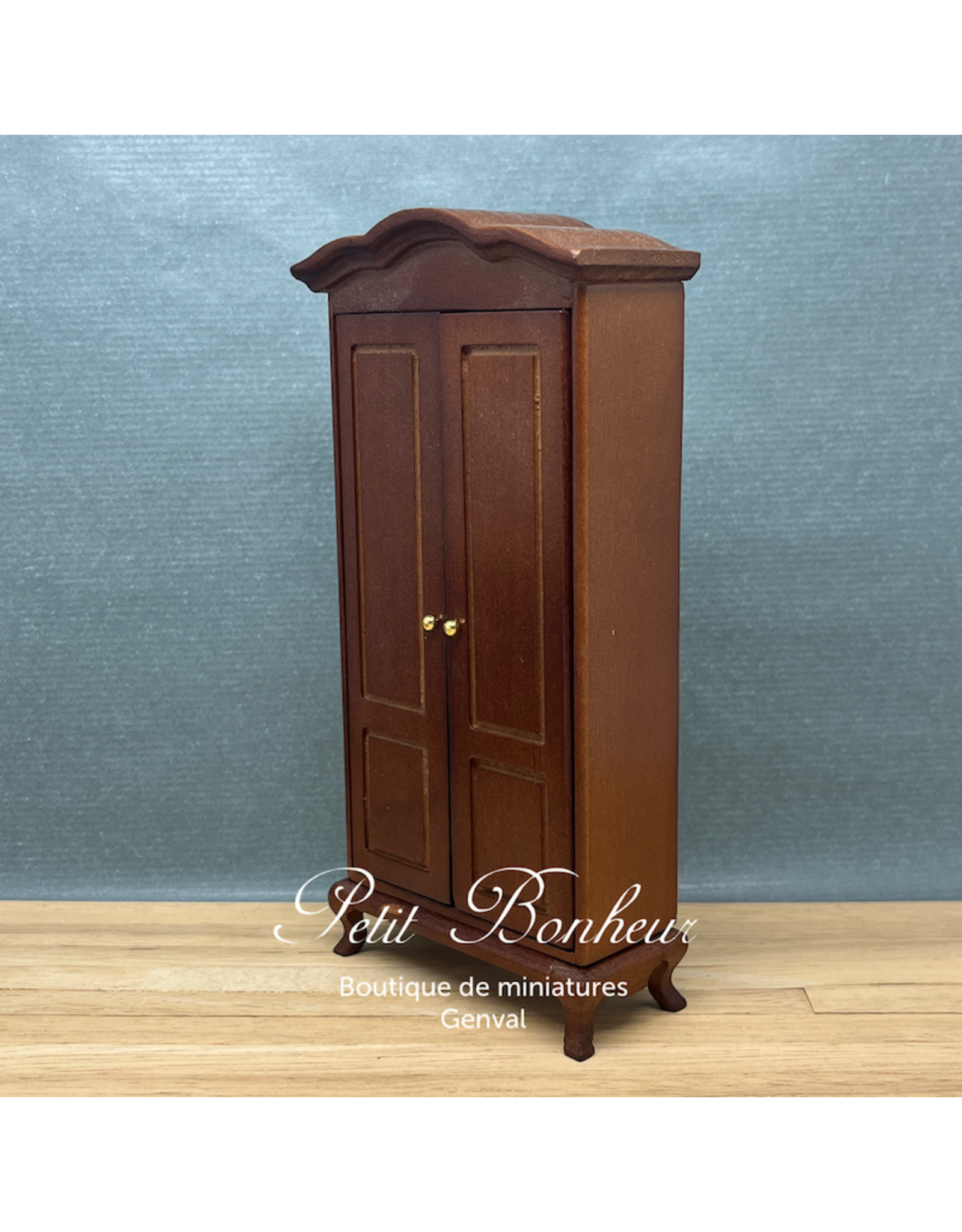 Armoire noyer miniature 1:12