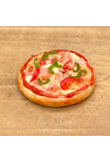 Pizza au jambon miniature 1:12
