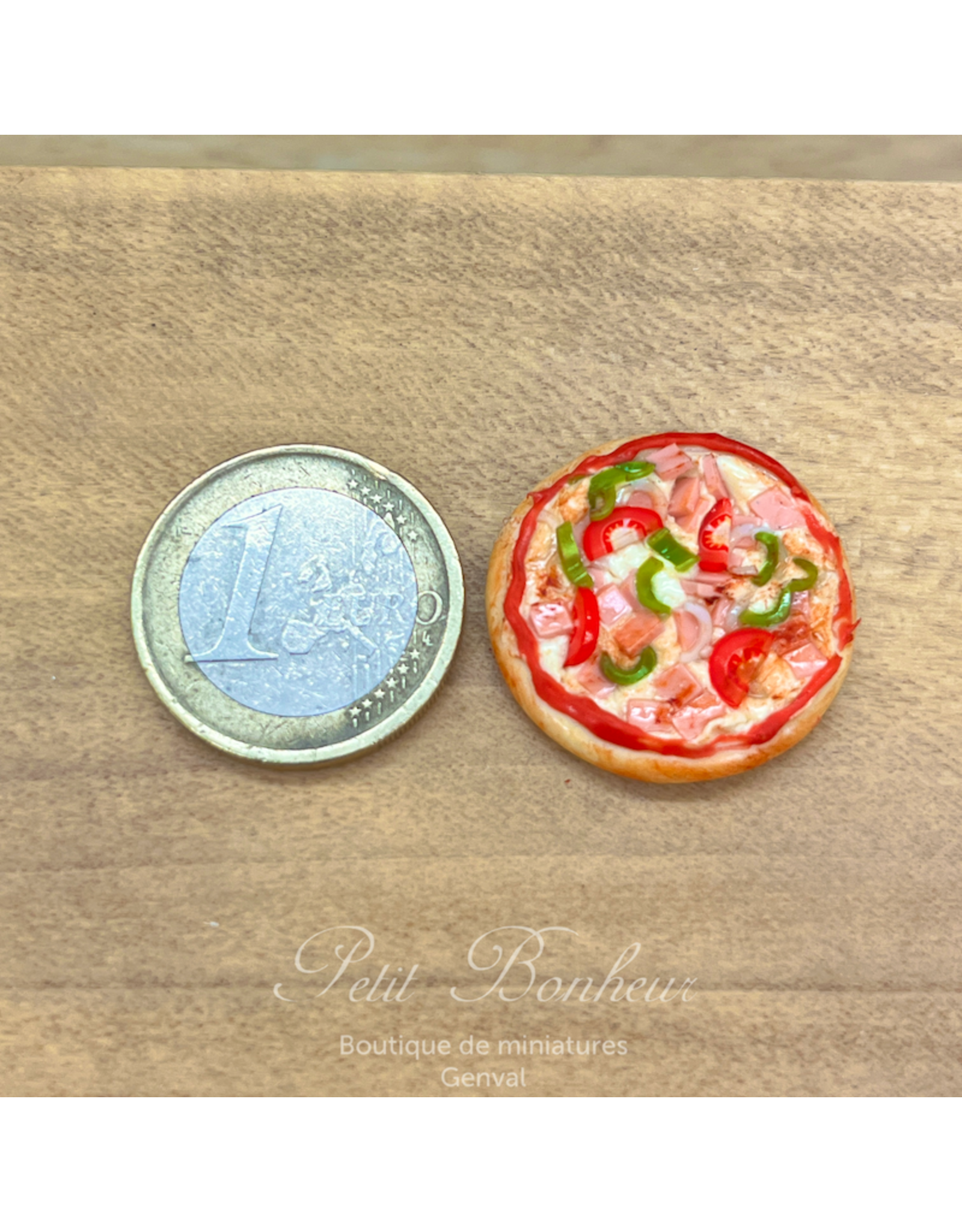 Pizza au jambon miniature 1:12