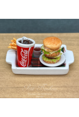 Plateau menu hamburger (miniature 1:12)