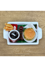 Plateau menu hamburger (miniature 1:12)