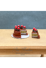 Gâteau Forêt Noire (1 part coupée) miniature 1:12