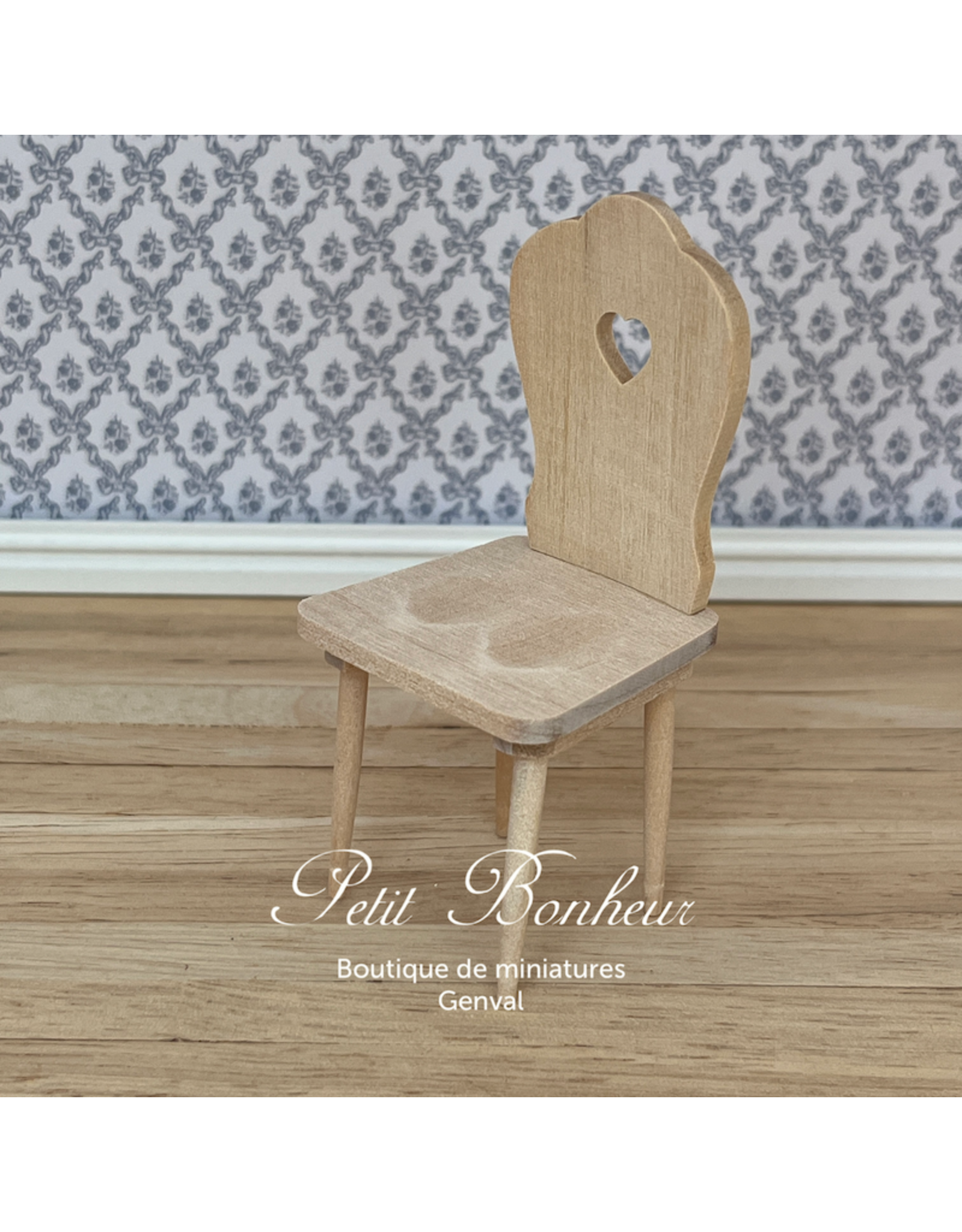 Chaise paysanne non vernie miniature 1:12