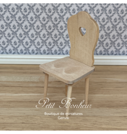 Chaise paysanne non vernie miniature 1:12
