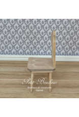 Chaise paysanne non vernie miniature 1:12