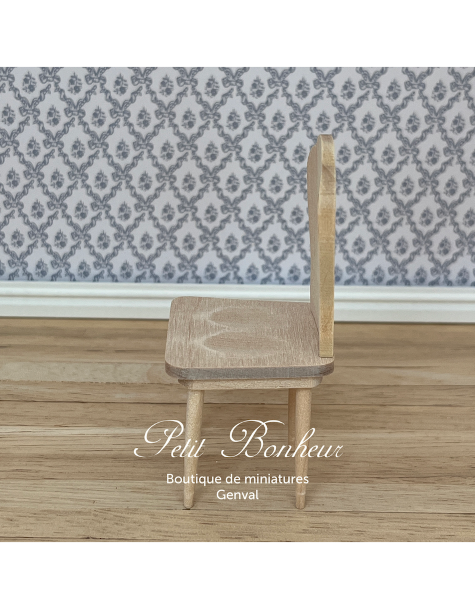 Chaise paysanne non vernie miniature 1:12