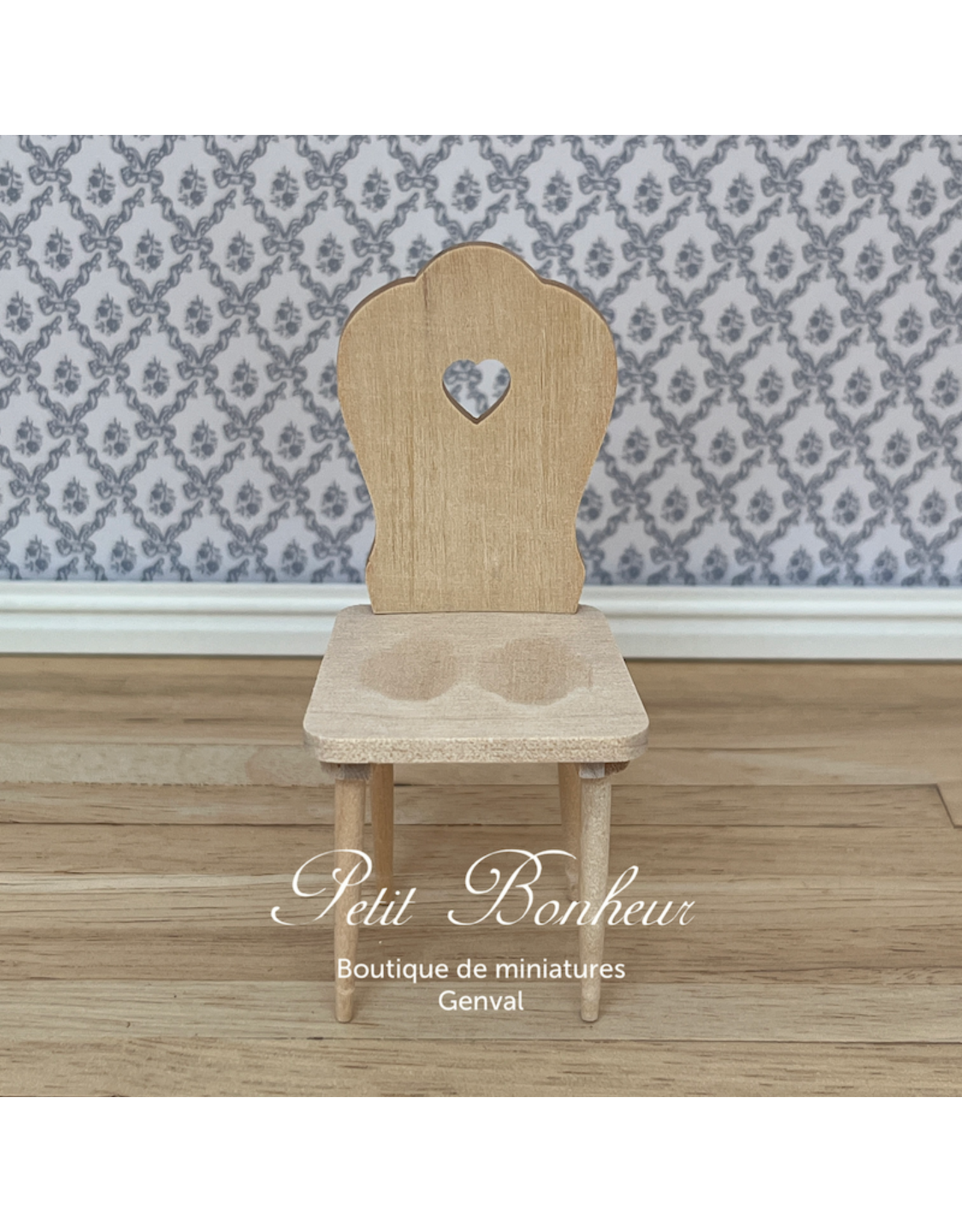 Chaise paysanne non vernie miniature 1:12