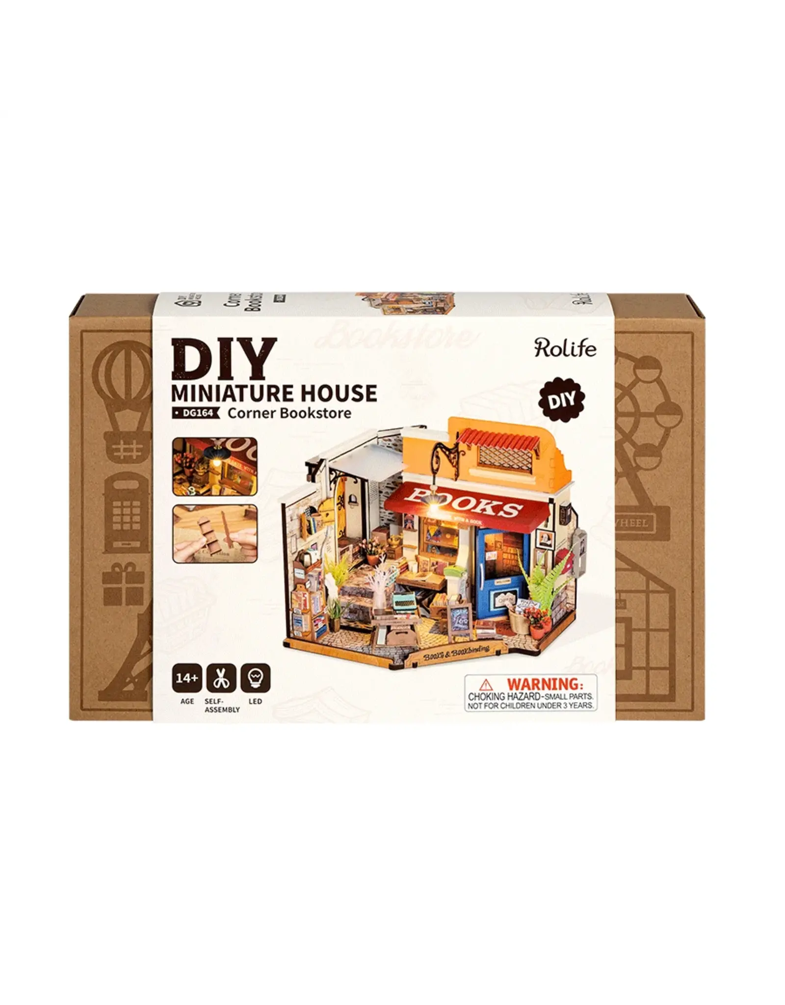 Rolife Corner Bookstore DG164 - Rolife DIY Miniature Dollhouse