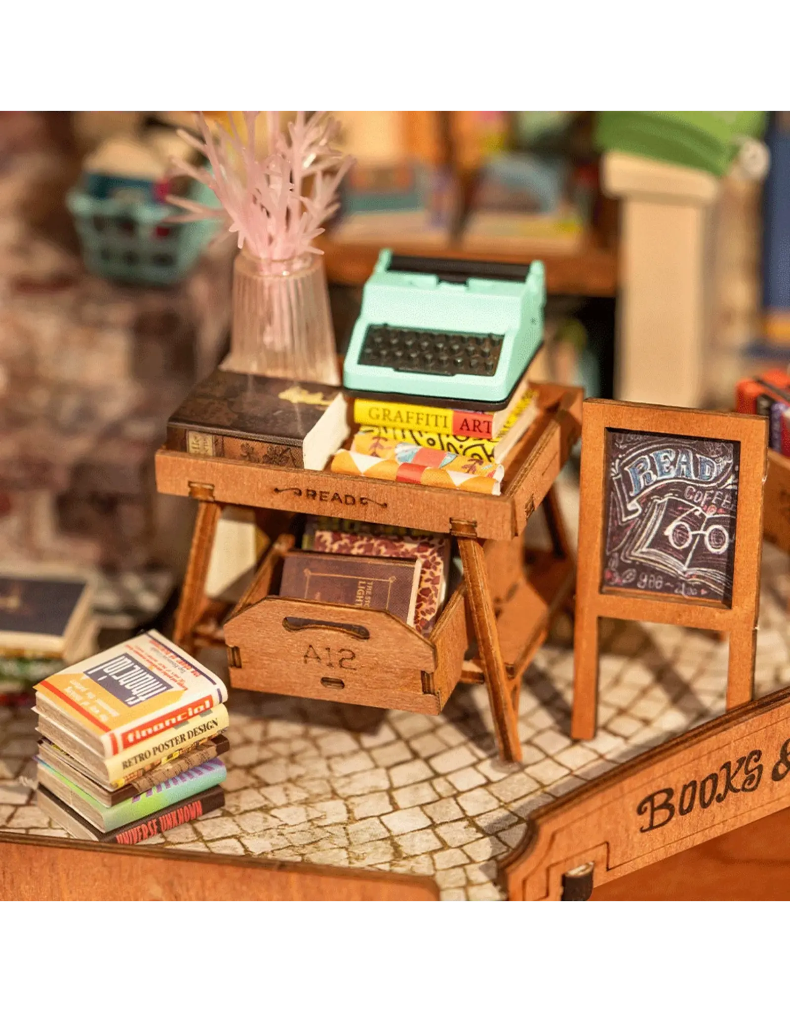 Rolife Corner Bookstore DG164 - Rolife DIY Miniature Dollhouse