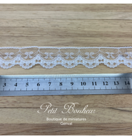 Rideau Dentelle blanche 50cm pour maison de poupée
